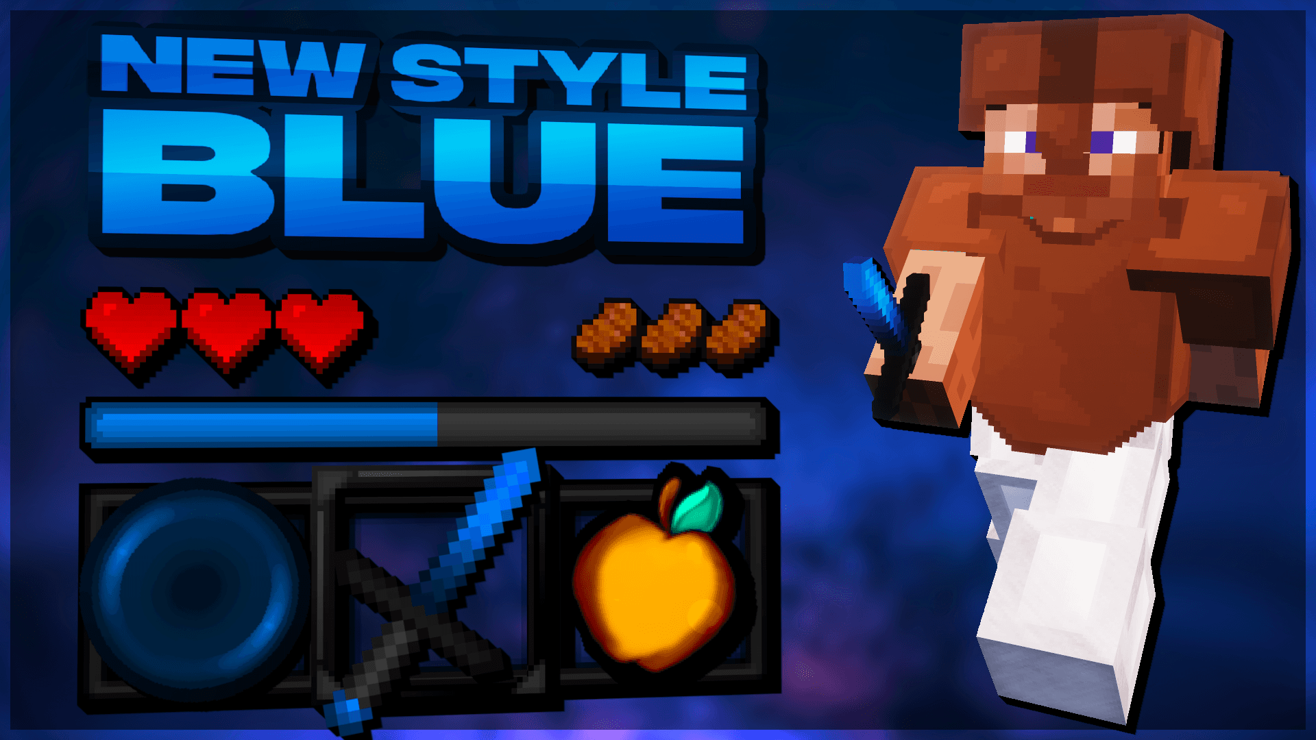 New Style Blue resource pack preview