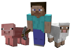 A pig, Steve and a sheep